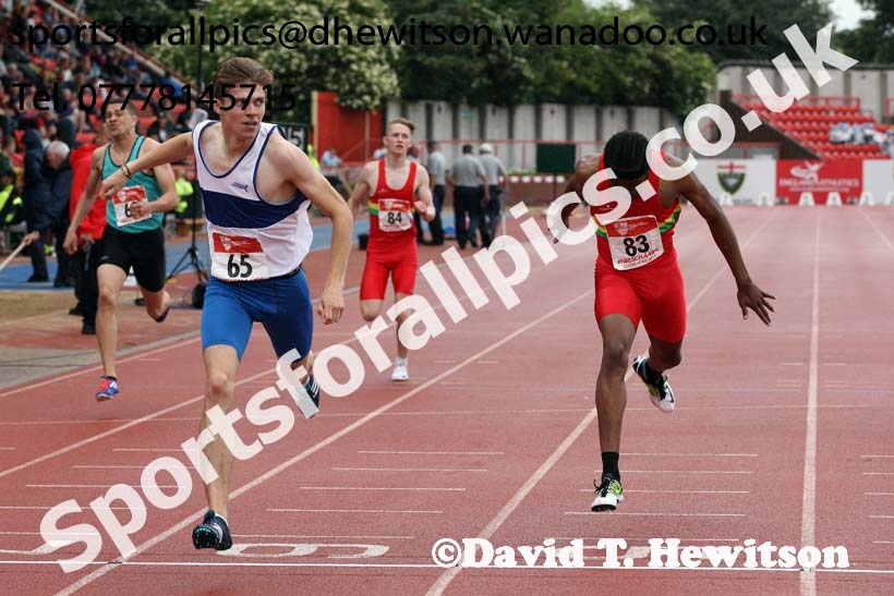 Senior boys 400 metres, English Schools Track and Field. Photo: David T. Hewitson/Sports for All Pics
